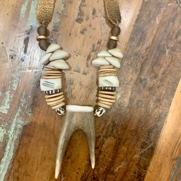 🌾Artisan Antler Pendant Necklace - Picture 6 of 7